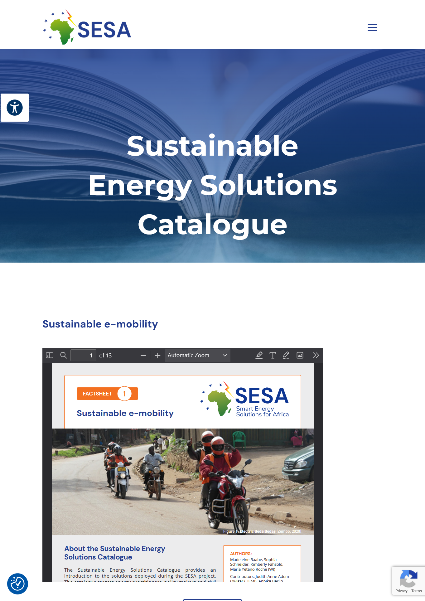 Sustainable Energy Solutions Catalogue
