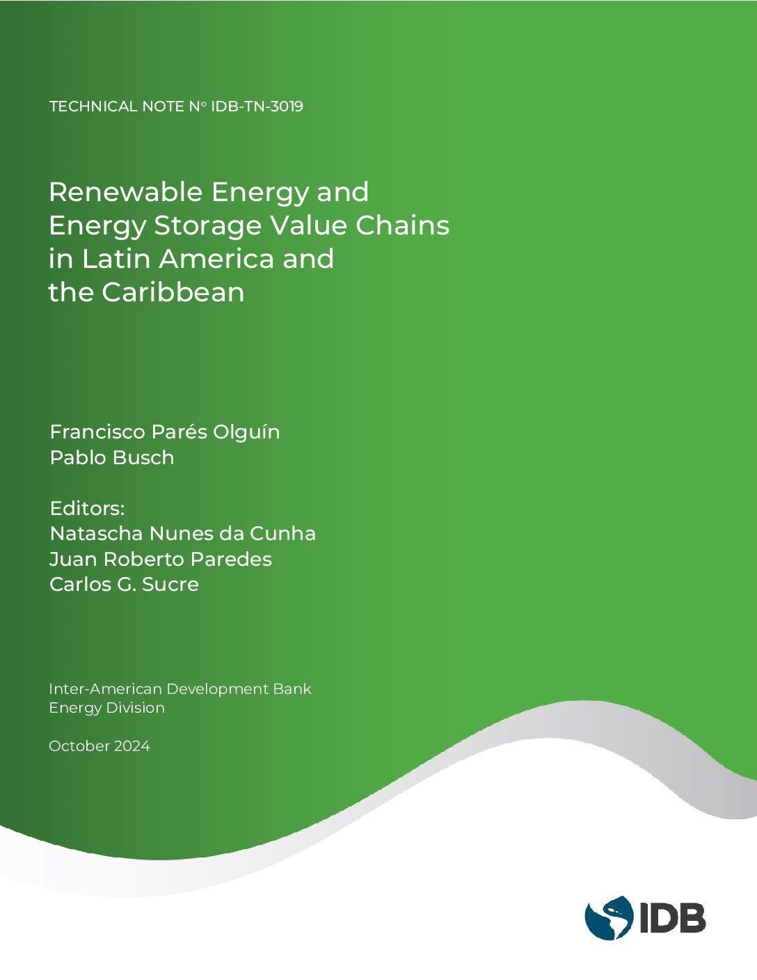 Renewable Energy and Energy Storage Value Chains in Latin America and the Caribbean