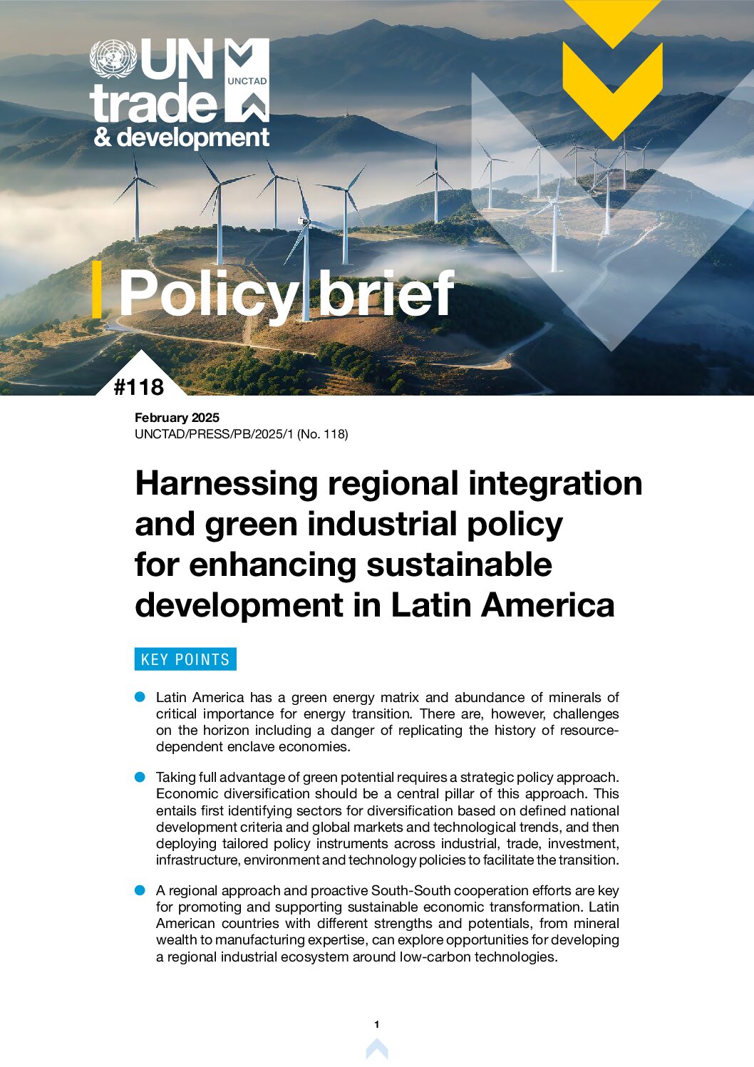 Harnessing regional integration and green industrial policy for enhancing sustainable development in Latin America
